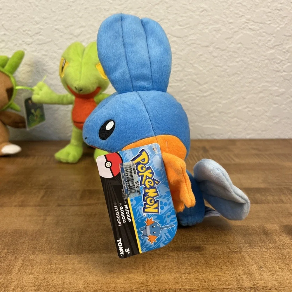 Lot Of‎ Tomy Pokemon Plush Mudkip, Treecko, Turtwig & Chespin